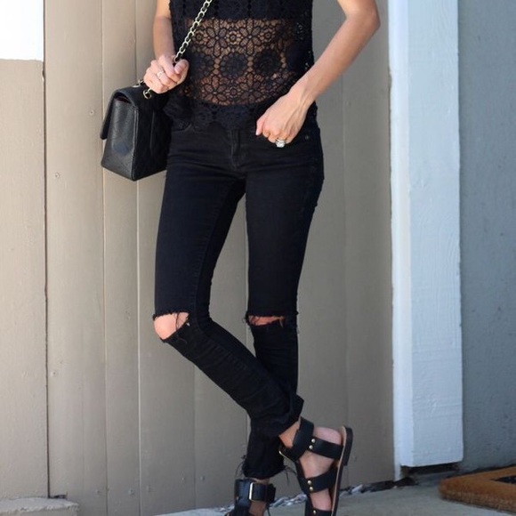 JOE'S JEANS "THE FLAWLESS FINN SKINNY ANKLE" Destroyed Jeans In "REGAN" - Picture 5 of 5